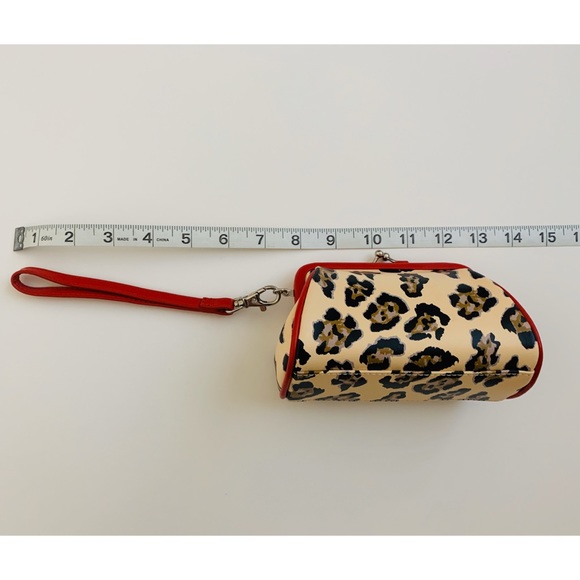 Baekgaard Cheetah Print with Red Trim Wristlet - Picture 6 of 6